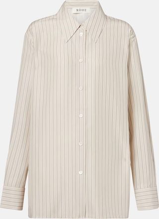 Róhe Róhe Camicia oversize in seta a righe