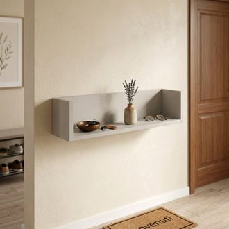 Dmora Estante Lucera, Un Estante, Capacidad Para 5, 68x15x15h Cm Beige