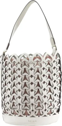 Kate Spade New York White Leather Tote Bag (Pre-Owned)