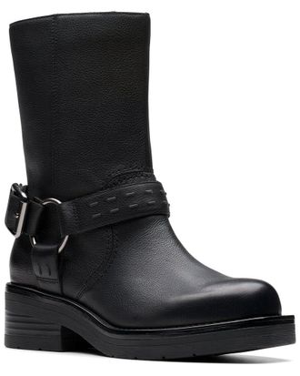 Clarks Rebelle Up Leather Moto Boot
