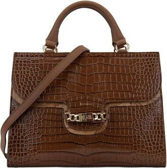 Alviero Martini 1A Classe Dames Schoudertas met Rits - Dames - Handtassen - Bruin - ONE Size - Leer - Tassen