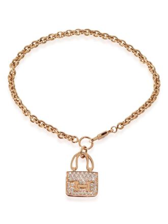 Hermès 18kt rose gold Amulette Constance diamond bracelet - Pink