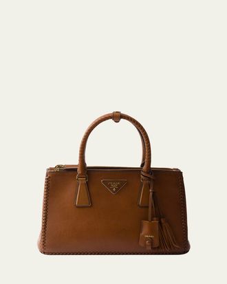Prada Galleria Stitched Leather Top-Handle Bag