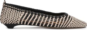 Kazar Elegante leren pumps met vlechtwerk - Dames - Ballerinas - Beige - 35 EU - Leer - Schoenen