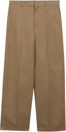 Balenciaga Grote Chino Broek - Heren - Wijde Broeken - Bruin - L - Katoen - Broeken