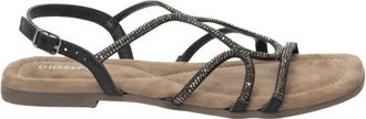 Gioseppo Schoenen, Dames, Zwart, 37 EU, Leer, Gilmanton Sandaal