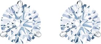 Kwiat Oorbellen met diamant - Zilver