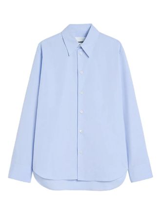 Jil Sander buttoned long-sleeved cotton shirt - Blue