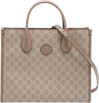 Gucci Pre-owned Tote Bags, female, Beige, Size: ONE SIZE Pre-owned Satchel