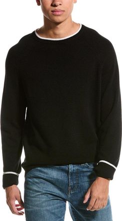 Magaschoni Tipped Cashmere Crewneck Sweater