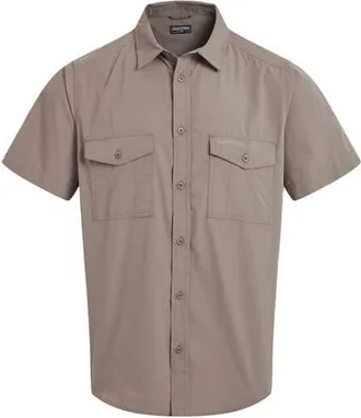 Craghoppers Kiwi Ii Short-sleeved Shirt in Pebble at Nordstrom, Size Xxx-Large