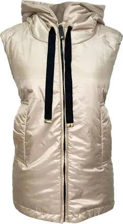 Max Mara Padded Vest in Beige Polyester