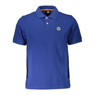 North Sails Tops, Heren, Blauw, M, Blauw Polo met Korte Mouwen