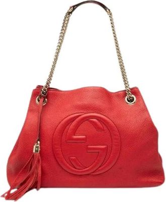 Gucci Pre-owned Shoulder Bags, female, Red, Size: ONE SIZE Pre-owned Vintage Shoulder Bag