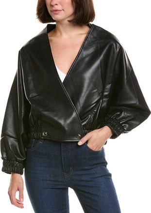La Fiorentina Wrap Faux Leather Jacket