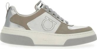 Ferragamo Cassina Low-Top Gancini Sneakers, Size 7.5