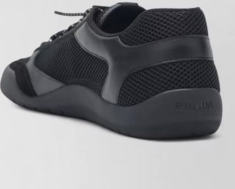 Prada leather low-top sneakers