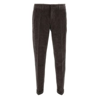 Fay Slim-fit Trousers, male, Brown, Size: W34 Brown Casual Trousers