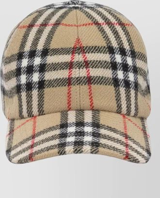 Burberry wool checked baseball cap