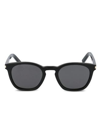 Saint Laurent Eyewear Zonnebril met rond montuur - Zwart