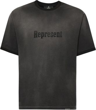 Represent Ringer T-Shirt - Heren - T-shirts - Zwart - M - Katoen - Tops