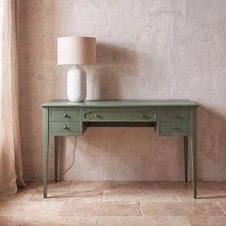 Maisons du monde Escritorio con 5 cajones en verde caqui