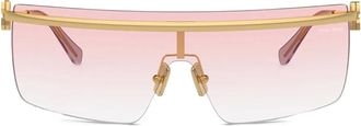 Miu Miu Eyewear Zonnebril met gouden montuur - Roze