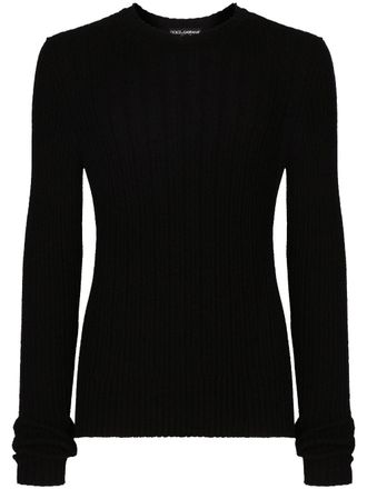 Dolce & Gabbana crew-neck ribbed jumper - Black