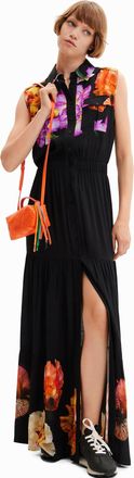 Desigual Suiza Christian Lacroix Sleeveless Black Floral Maxi Dress 23SWVW77