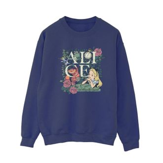 Disney Dames/Dames Alice In Wonderland Leafy Garden Sweatshirt (Marineblauw)
