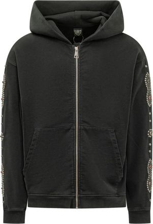 HTC Hooded Zip-Through Sweatshirt - Heren - Vesten met rits - Zwart - M - Hoodies & sweatvesten
