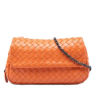 Bottega Veneta Pre-owned Bottega Veneta Mini Nappa Intrecciato Expandable Chain Flap Crossbody Ladies ZLDIFJ5GBNBUZ7A8