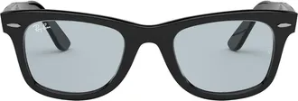 Ray-Ban 52mm Square Sunglasses in Black /Light Grey at Nordstrom