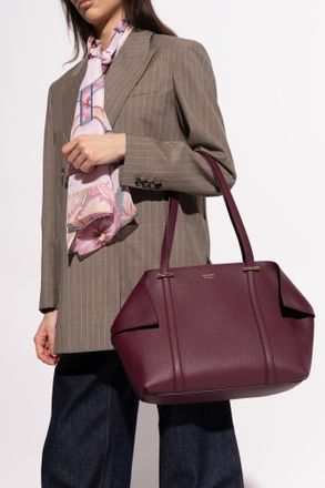 Ferragamo Folded Shopper Bag, Womens, Purple