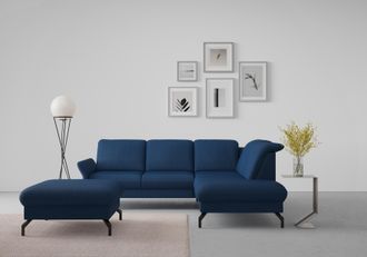 Sit&more Ecksofa »Fashion L-Form« wahlweise mit Kopfteilverstellung und Vorziehsitz, motorisch