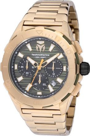 Technomarine Seven Seas GMT Chronograph Olive Green and Black Dial Mens Watch TM-725031