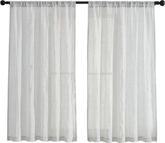 French Connection Charter Crushed Set of 2 Curtain Panels in Grey at Nordstrom Rack, Size 50X108