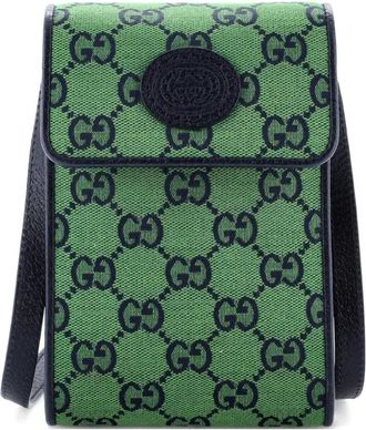 Gucci Phone Flap Multicolor GG Canvas Mini crossbody bag - Blauw