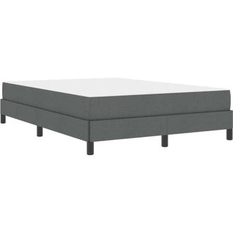 vidaXL Vidaxl - Cama Tipo Box Spring Con Colch&oacute;n Gris Oscuro 160 X 200 Cm Tela