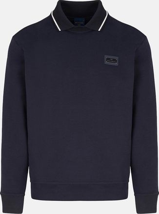 Paul & Shark Paul & Shark Mens XSOFT COTTON KNITTED COLLAR LS POLO - Navy - Size: 44