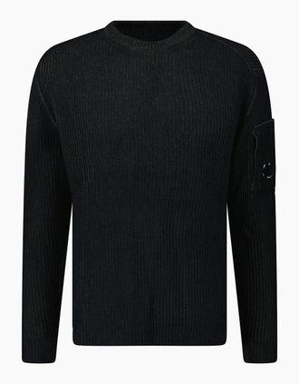 C.P. Company Mens CP Company Vanis&eacute; Crewneck Sweater Navy/Green - Size: 38