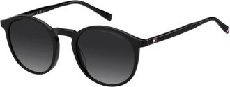Tommy Hilfiger Ronde zonnebril - Heren - Accessoires - Zwart - Maat: 51 MM