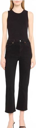 Re/Done 70S Crop Boot Jean In Black