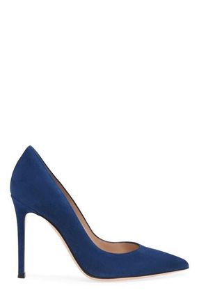 Gianvito Rossi Gianvito 105 Pumps in Navy Suede Leather at Nordstrom, Size 37.5