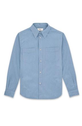 Fortela Prequel Cotton Shirt with Pockets in Blue at Nordstrom, Size 42 Eu