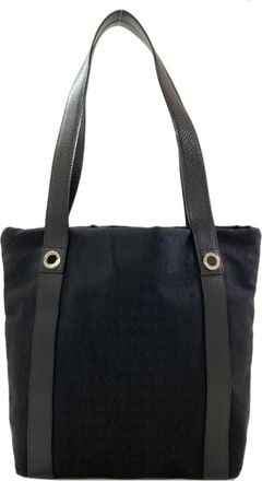 Bulgari Black Canvas Tote Bag (Pre-Owned)