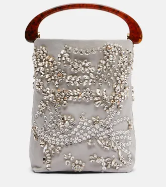 Dries Van Noten Micro embellished top-handle bag