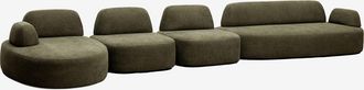 Sklum Divano Modulare Chaise Longue Sinistro A 4 Pezzi Con Modulo Angolare Rivestito Giorgia Sklum
