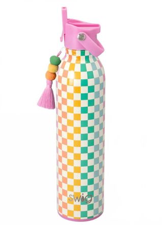 Swig Check Mate Flip And Sip Bottle - 26Oz In Festive Checkered
