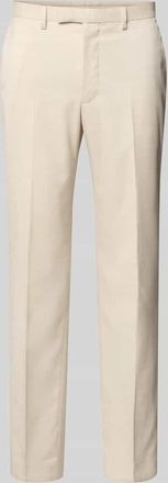 Mc Neal Slim Fit Anzughose mit Bundfalten in Beige, Gr&ouml;&szlig;e 102